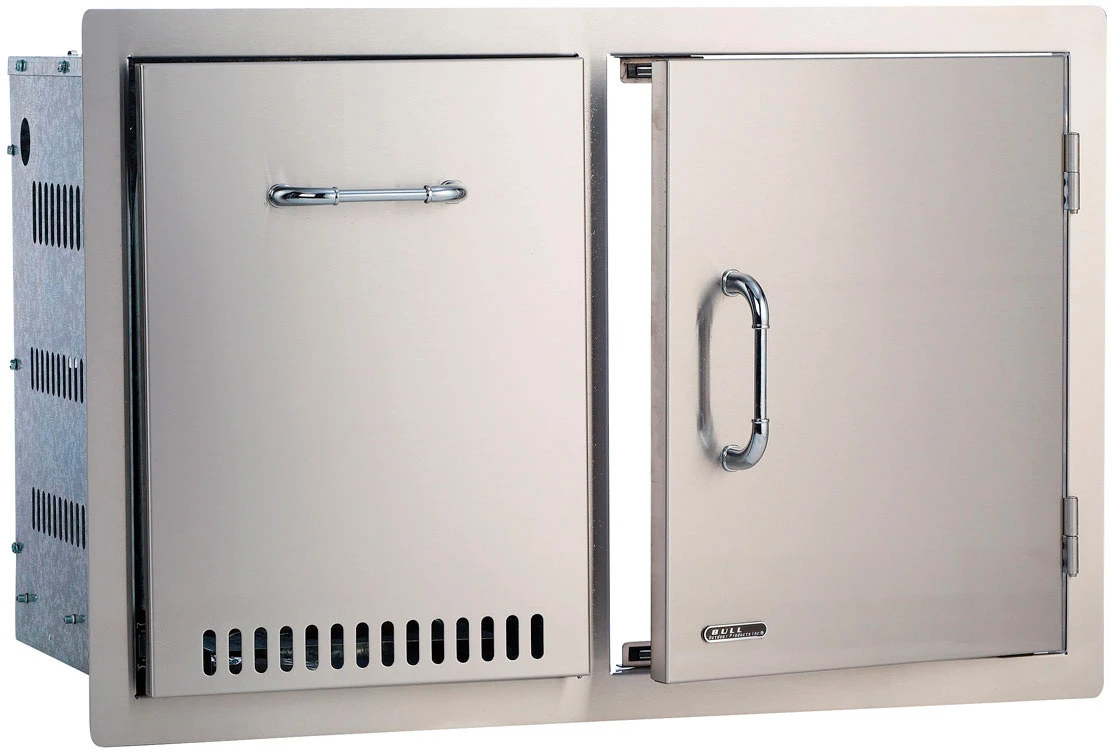 BULL Tür / Schubladen Kombination, Auszug, Edelstahl, 76 Cm 3 BULL Tür / Schubladen Kombination, Auszug, Edelstahl, 76 Cm