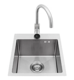 BULL Spülbecken In Der Größe S, 33 X 33 X 20 Cm, Inkl. Wasserhahn (für Warm/kalt)