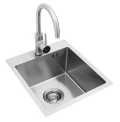 BULL Spülbecken In Der Größe S, 33 X 33 X 20 Cm, Inkl. Wasserhahn (für Warm/kalt) -Grillen im Freien 21619 Bull Spuelbecken Groesse S Edelsta 3 1613487076