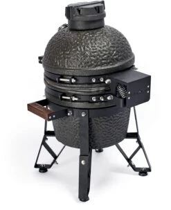 The Bastard Keramikgrill Urban Small - Schwarz Matt - Modell 2023 -Grillen im Freien Bastard Keramikgrill Urban Small rueckseite Scharnier BU206