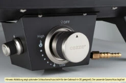 COZZE Pizzaofen Gas 34 Cm (13") - Inkl. Pizzastein -Grillen im Freien COZZE PizzaofenGas Anschluss 3