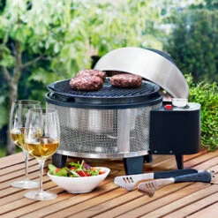 Cobb Grill PREMIER Gas Deluxe - Tischgrill / Campingrill Inkl. Griddle-Grillplatte -Grillen im Freien Cobb Gasgrill Premier Gas Lifestyle
