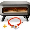 COZZE Pizzaofen Gas 42,5 Cm (17") - Inkl. Pizzastein -Grillen im Freien Cozze Pizzaofen Gas 17 Zoll Anschlussset