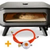 COZZE Pizzaofen Gas 42,5 Cm (17") Mit Thermometer - Inkl. Pizzastein 2 COZZE Pizzaofen Gas 42,5 Cm (17") Mit Thermometer - Inkl. Pizzastein -Grillen im Freien Cozze Pizzaofen Gas Thermometer 17 Zoll Anschlussset