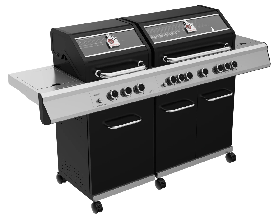 Grillfürst G750E 7-Brenner Doppelkammer - Gasgrill - 1. FC Köln Edition - Edelstahlroste 4 Grillfürst G750E 7-Brenner Doppelkammer - Gasgrill - 1. FC Köln Edition - Edelstahlroste – Bild 2