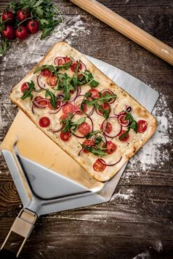 Grillfürst Pizzaheber / Pizzaschieber Edelstahl Klappbar -Grillen im Freien Grillfuerst Edelstahl Pizzaschaufel