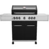 Grillfürst G520G 5-Brenner Gasgrill - Eintracht Frankfurt Edition - Gusseisenroste - X-DEAL Inkl. Zubehörpaket -Grillen im Freien Grillfuerst Eintracht Frankfurt Grill G520G