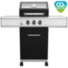 Grillfürst G210E 2-Brenner Gasgrill Mit Hochtemperaturbrenner Und Edelstahl Rosten -Grillen im Freien Grillfuerst Gasgrill G210E CO2 neutral