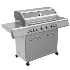 Grillfürst G621E 6-Brenner Edelstahl-Gasgrill - Eintracht Frankfurt Edition - Edelstahlroste