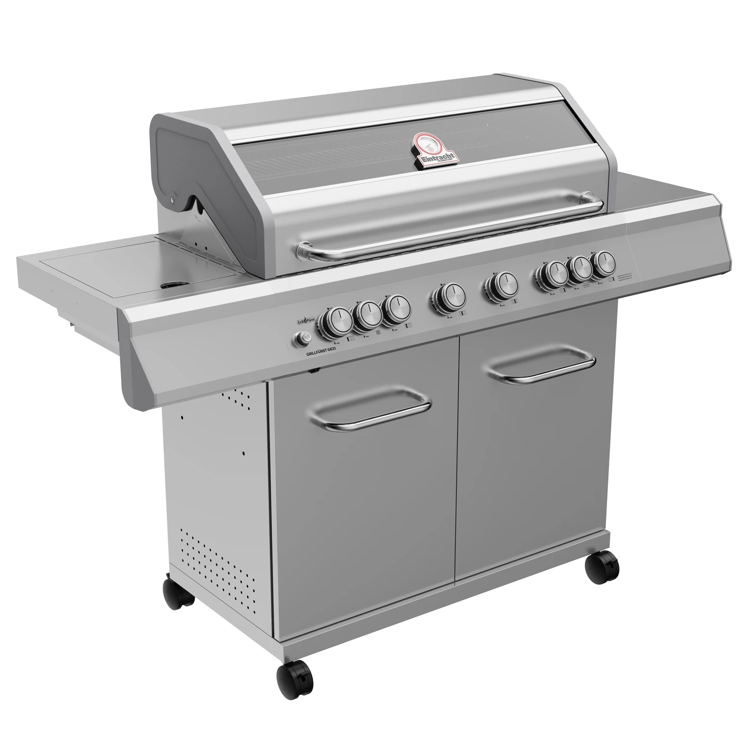 Grillfürst G621E 6-Brenner Edelstahl-Gasgrill - Eintracht Frankfurt Edition - Edelstahlroste 3 Grillfürst G621E 6-Brenner Edelstahl-Gasgrill - Eintracht Frankfurt Edition - Edelstahlroste