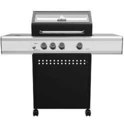 Grillfürst S330G 3-Brenner Gasgrill Mit Seitenkocher Und Gusseisen Rosten - Inkl. Gasgrill Einsteigerpaket -Grillen im Freien Grillfuerst Gasgrill S330G ohne Zertifikat