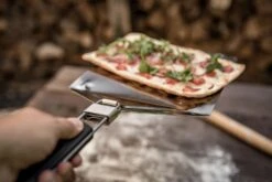 Grillfürst Pizzaheber / Pizzaschieber Edelstahl Klappbar -Grillen im Freien Grillfuerst Pizzaschaufel klappbar