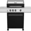 Grillfürst S330G 3-Brenner Gasgrill Mit Seitenkocher Und Gusseisen Rosten Inkl. Abdeckhaube -Grillen im Freien Grillfuerst S 330 Gasgrill Seitenkocher Gussroste front