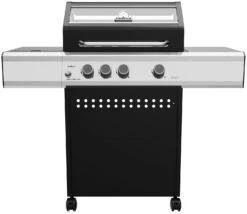 Grillfürst S330G 3-Brenner Gasgrill Mit Seitenkocher Und Gusseisen Rosten Inkl. Abdeckhaube