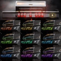 Grillfürst G521G Smart Grill - Mit Automatischer Temperatursteuerung, Hochtemperaturbrenner, Heckbrenner Und Gusseisen Rosten -Grillen im Freien Grillfuerst Smart Grill Drehreglerbeleuchtung RGB 1