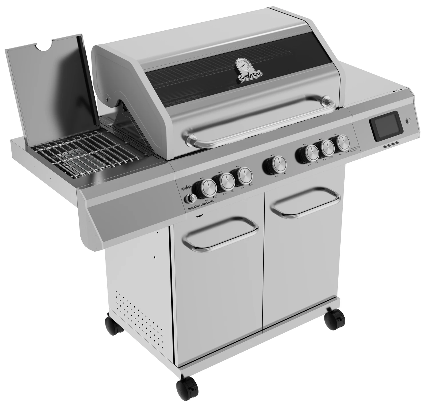 Grillfürst G521E Smart Grill - Mit Automatischer Temperatursteuerung, Hochtemperaturbrenner, Heckbrenner Und Edelstahl Rosten 4 Grillfürst G521E Smart Grill - Mit Automatischer Temperatursteuerung, Hochtemperaturbrenner, Heckbrenner Und Edelstahl Rosten – Bild 2