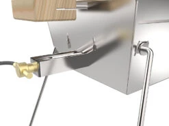 Knister Edelstahl-Gasgrill - Ausziehbarer Kompaktgrill -Grillen im Freien Knister Edelstahl Gasgrill Kompaktgrill Gasanschluss Detail