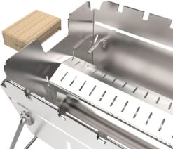 Knister Edelstahl-Gasgrill - Ausziehbarer Kompaktgrill -Grillen im Freien Knister Edelstahl Gasgrill Kompaktgrill Montage Abstrahlblech 8 1630930084