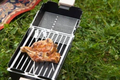 Knister Grill Original - Ausziehbarer Holzkohle Kompaktgrill -Grillen im Freien Knister Grill Grillroste hoehenverstellbar