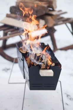 Knister Grill Original - Ausziehbarer Holzkohle Kompaktgrill -Grillen im Freien Knister Grill Holzfeuer