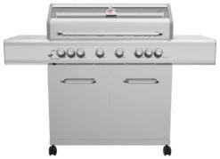 Grillfürst G621E 6-Brenner Edelstahl-Gasgrill - 1. FC Köln Edition - Edelstahlroste