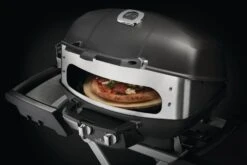 Napoleon Drehspieß / Rotisserie Heavy Duty Mit Ofeneinsatz Für TravelQ Gasgrill -Grillen im Freien Napoleon 69282 TQ PRO285 Rotisserie InUse Pizza