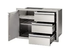 Napoleon Einbauschrank Mit Tür Und 3er Schubladen-Kombination (91 X 61 Cm) 7 Napoleon Einbauschrank Mit Tür Und 3er Schubladen-Kombination (91 X 61 Cm) -Grillen im Freien Napoleon Einbau Tuer 3er Schubladen Kombi offen