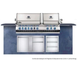 Napoleon Prestige Pro 825-3 Edelstahl Einbaugrill Gas - Inkl. Drehspieß - Modell 2023 -Grillen im Freien Napoleon Prestige PRO 825 in Outdoor Kueche Beispiel