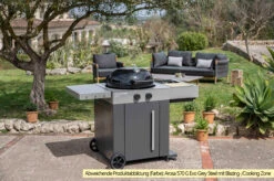 Outdoorchef Gas Kugelgrill Arosa 570 G Evo Black Style - Inkl. Blazing-/Cooking Zone Kit Plus Und Plancha -Grillen im Freien Outdoorchef Arosa 570 G Evo Grey Steel Blazing Zone