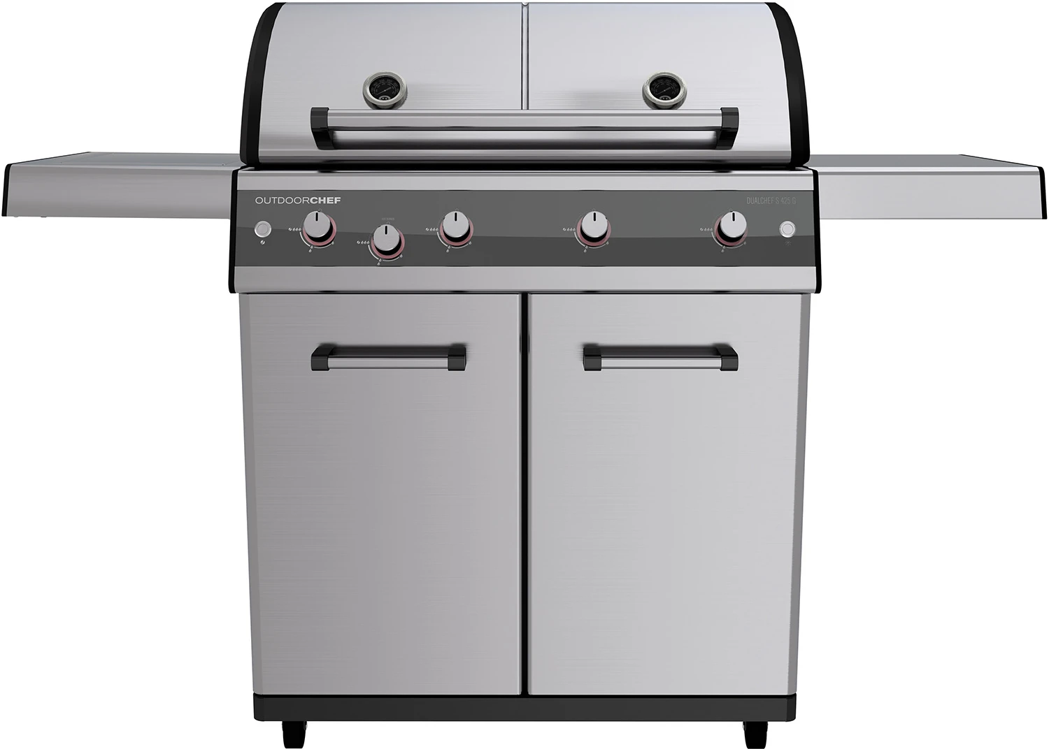 Outdoorchef Dualchef S 425 G Edelstahl Gasgrill Mit Seitenkocher + Blazing Zone Infrarotbrenner + DGS Gusseisen Grillrost 2 Stk. + DGS Gemüse Grillrost 2 Stk. 4 Outdoorchef Dualchef S 425 G Edelstahl Gasgrill Mit Seitenkocher + Blazing Zone Infrarotbrenner + DGS Gusseisen Grillrost 2 Stk. + DGS Gemüse Grillrost 2 Stk. – Bild 2