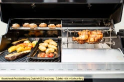 Outdoorchef Dualchef S 425 G Edelstahl Gasgrill Mit Seitenkocher + Blazing Zone Infrarotbrenner + DGS Gusseisen Grillrost 2 Stk. + DGS Gemüse Grillrost 2 Stk. 40 Outdoorchef Dualchef S 425 G Edelstahl Gasgrill Mit Seitenkocher + Blazing Zone Infrarotbrenner + DGS Gusseisen Grillrost 2 Stk. + DGS Gemüse Grillrost 2 Stk. -Grillen im Freien Outdoorchef Dualchef S 425 G Zone Divider Drehspiess