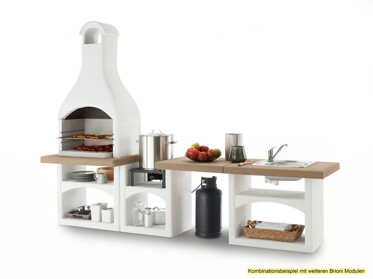Palazzetti Outdoor Küche: Modul Mit Spüle Für Brioni Grillkamin Inkl. Montagematerial 3 Palazzetti Outdoor Küche: Modul Mit Spüle Für Brioni Grillkamin Inkl. Montagematerial