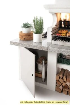 Palazzetti Grillkamin Glasgow 3 Inkl. Montagematerial -Grillen im Freien Palazzetti Grillkamin Glasgow mit Tuer