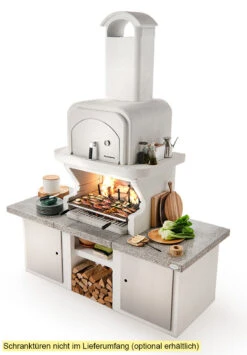 Palazzetti Grillkamin Pamplona Mit Pizzaofen Inkl. Montagematerial -Grillen im Freien Palazzetti Grillkamin Pamplona mit Tueren Beispiel