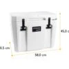 Petromax Kühlbox 25 Liter Alpenweiß - Grillfürst DEAL Inkl. Sitzkissen, Haft-Unterlage Und Einsatzkorb -Grillen im Freien Petromax Kuehlbox kx25 weiss Abmessungen aussen