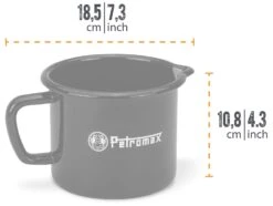 Petromax Emaille Milchtopf / 1000 Ml / Schwarz -Grillen im Freien Petromax Milchtopf Emaille 1000ml schwarz Abmessungen
