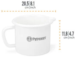 Petromax Emaille Milchtopf / 1400 Ml / Weiß -Grillen im Freien Petromax Milchtopf Emaille 1400ml weiss Abmessungen