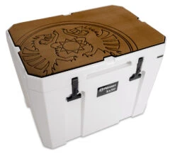 Petromax Kühlbox 50 Liter Alpenweiß - Inkl. Sitzkissen, Haft-Unterlage Und Einsatzkorb -Grillen im Freien Petromax kx50 padw d Haft Auflage Kuehlbox kx50 braun Drachen 6 1625043118