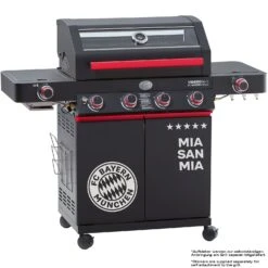 Rösle Videro G4-S VARIO+ Schwarz Gasgrill - FC Bayern Edition -Grillen im Freien Roesle FC Bayern Muenchen Gasgrill Videro G4 S