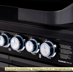 Rösle Gasgrill Magnum PRO G3 Inkl. Abdeckhaube - Modell 2023 -Grillen im Freien Roesle Magnum Pro Drehregler Beispiel G4 S 1