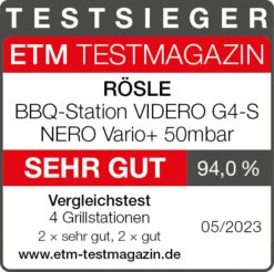 Rösle Gasgrill Videro G4-S Vario+ Nero Schwarz - Modell 2023 - X-DEAL Inkl. Abdeckhaube Und Grillplatte -Grillen im Freien Roesle Videro G4 S Nero Vario Testsieger Grillstationen 1