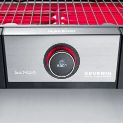 Severin Elektro Tischgrill SENOA Digital Boost - Boost Zone 500°C - 3.000 W -Grillen im Freien Severin Elektrogrill Senoa pg8114 schalter 1