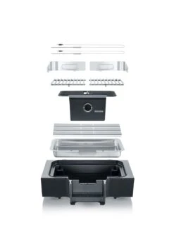 Severin Elektrogrill Tischgrill SEVO G - Boost Zone 500°C - 3.000 W -Grillen im Freien Severin Elektrogrill Sevo G pg8104 explosion