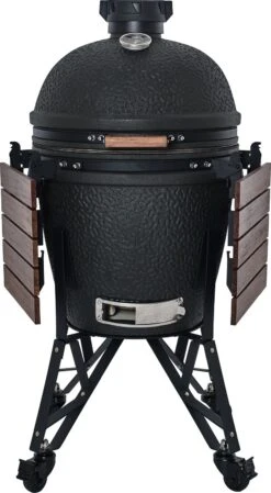 The Bastard Keramikgrill Urban Large - Complete - Schwarz Matt - Modell 2023 18 The Bastard Keramikgrill Urban Large - Complete - Schwarz Matt - Modell 2023 -Grillen im Freien The Bastard Urban Large Keramikgrill BU201 Seitentische abgeklappt