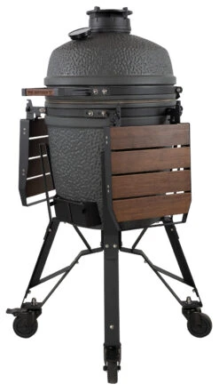 The Bastard Keramikgrill VX Medium - Complete - Schwarz Matt - Modell 2023 -Grillen im Freien The Bastard VX Keramikgrill Medium Komplett Seitenablagen abgeklappt